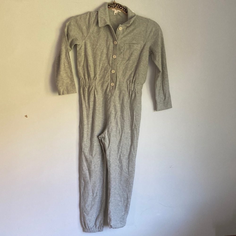 Crew Cuts| Light Heather Gray Long sleeve Jumpsuit sz 7